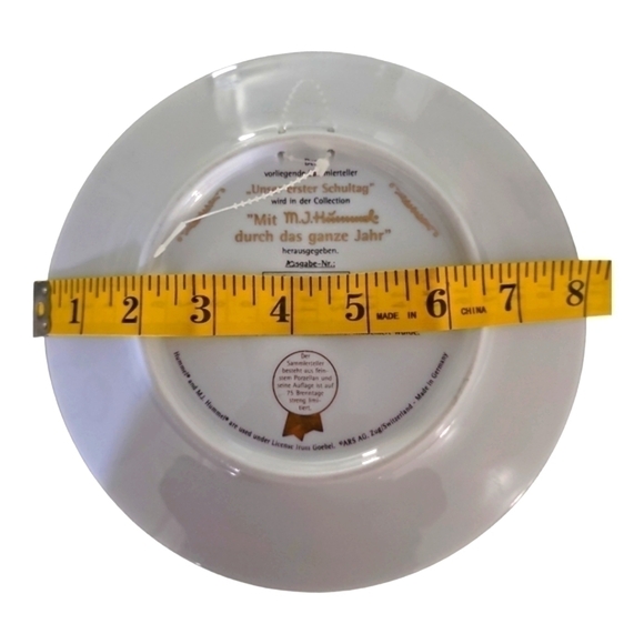 MJ Hummel Unser erster Schultag wird in der Collection Gobel porcelain plate 8โฆ - Picture 5 of 8